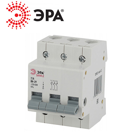 Выключатель нагрузки ВН29 3Р 25А Выключатель нагрузки ВН29 3Р 25А