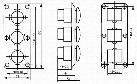 Пост кнопочный ПКЕ 122-3 Пост кнопочный ПКЕ 122-3