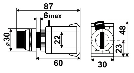 Переключатель АС-22 на 2 положения Переключатель АС-22 на 2 положения