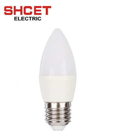 Лампа LED CET-023 7Вт Е27 3000К Свеча SHCET Лампа LED CET-023 7Вт Е27 3000К Свеча SHCET