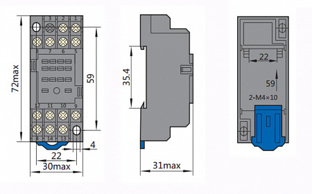 Pозетка CZY11A для реле 3 контакта CHINT Pозетка CZY11A для реле 3 контакта CHINT