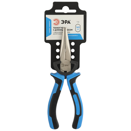 Тонкогубцы (160мм) с длинным носом двухкомпонентные рукоятки ЭРА Тонкогубцы (160мм) с длинным носом двухкомпонентные рукоятки ЭРА