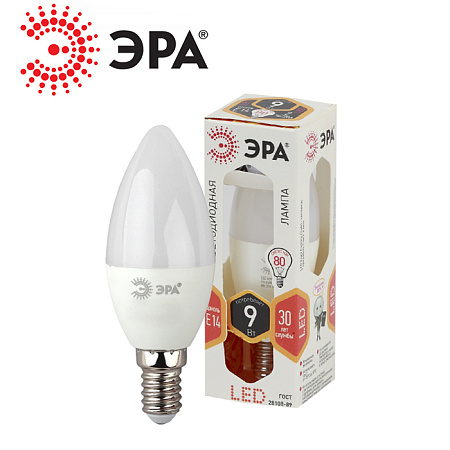 Лампа LED B35- 9W-827-E14 ЭРА Лампа LED B35- 9W-827-E14 ЭРА