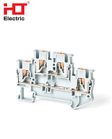 Клеммник пружинный РТ-2.5мм2 22А (двух-уровневый) Клеммник пружинный РТ-2.5мм2 22А (двух-уровневый)