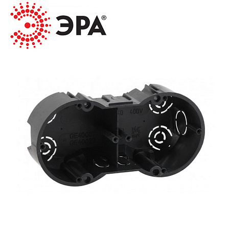 Коробка КУТ 2-х местная (141х70х45мм) черная Коробка КУТ 2-х местная (141х70х45мм) черная