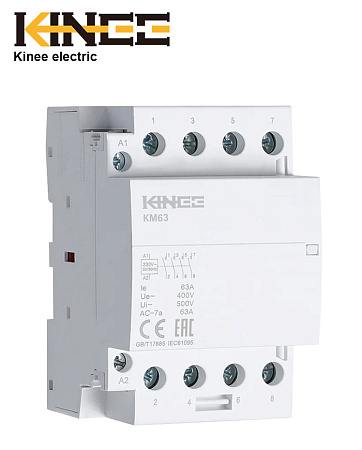 Контактор модульный КМ63 4Р 25А (4NO) Kinee Контактор модульный КМ63 4Р 25А (4NO) Kinee