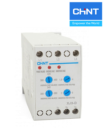 Реле контроля фаз XJ3-D 380В Реле контроля фаз XJ3-D 380В