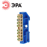 Шина нулевая 8х12мм 8/1 с синим изолятором ЭРА Шина нулевая 8х12мм 8/1 с синим изолятором ЭРА